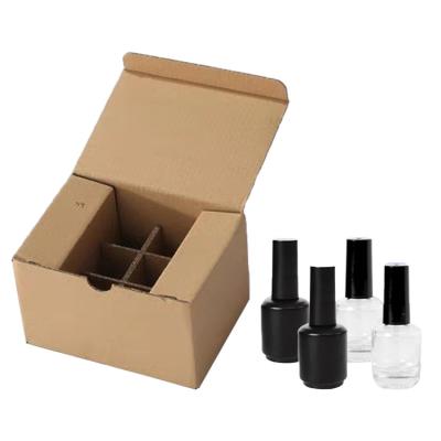 China Recycled Materials Corrugated Thick Cardboard Box Cardboard With Divider For Nail Polish for sale