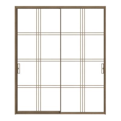 China BONIWA Windproof Narrow Frame Double Tempered Glass Aluminum And Glass Partition Slide Systems Modern Sliding Glass Doors for sale