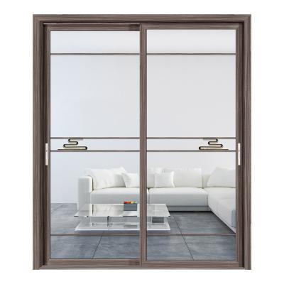 China BONIWA Double Screen Magnetic Aluminum Front Entry Door Bathroom Glass Swing Doors for sale