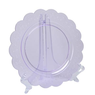 China Sustainable Transparent Plastic Reusable Dry Ps Dish Fruit Dish For Wedding Party for sale