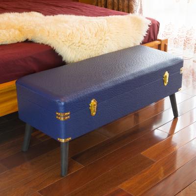 China Wooden Storage Ottoman Storage Bench End Bed Ottoman Stool Storage for sale