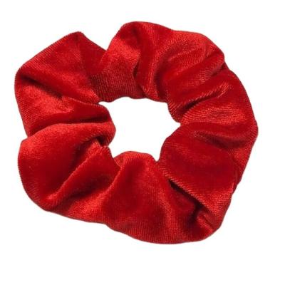 China New Colorful Velvet Plush Women Girls Plush Soft Elastic Hair Scrunchies for sale