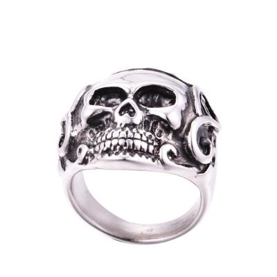 China Hiphop Skull Head With Earphone 316L Stainless Steel Rings Rock High Quality 2021 Style New Arrival for sale