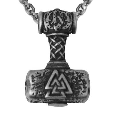 China Ethnic Thor's Hammer Pendants Necklaces Stainless Steel Jewelry Charm Wholesale Price Made in China for sale