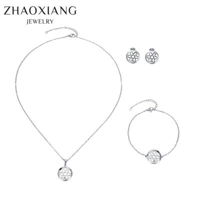 China New Simple Design SJ80008 Stainless Steel Jewelry Stainless Steel Jewelry Set For Ladies Gift for sale