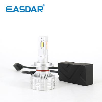 China Car lighting LED headlight F7 H7 65W 12000LM DC 9-32V high power auto headlight bulb with fan and strong canbus for sale