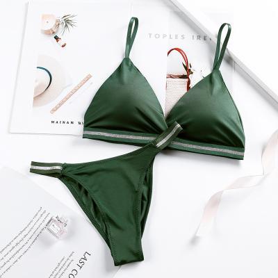 China 2022 new girl's wireless bra triangle bikini soft back cup sexy luxury seamless beauty underwear women panties and brief sets for sale