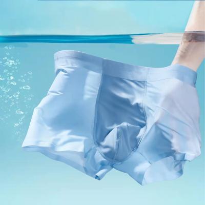 China 2022 new summer silk men's antibacterial men's underwear sexy men's ice boxers briefs and boxers for sale