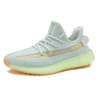 China 2022 Anti-Smell Men Women Knitting Sports Shoes Brand Custom Logo Yeezys 350 Reflective v2 Shoes Black Running_Sneakers for sale