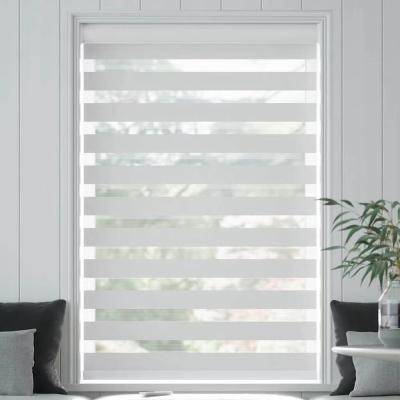 China Modern Wholesale Horizontal Zebra Roller Blinds Polyester Fabric Manual Control Curtain Shading Effect Applied To Shutters for sale