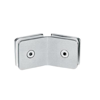 China Modern Wholesale Wall to Glass 135 Degree Brass Shower Glass Hinges Square Shower Door Fitting Double Shower Glass Hinges for sale