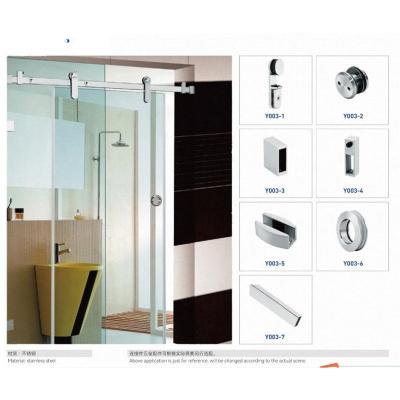 China Modern Factory Price Padia PDY-G808 Customized Stainless Steel  ODM BlackShower Room Glass door Sliding Door fittings for sale