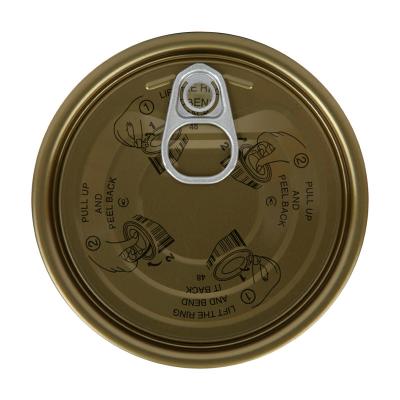 China Non Spill OEM Shantou Guangdong Canned 307 Tinplate EOE Can Lid Manufacturer China TFS Easy Open Ends Tin Lids for sale