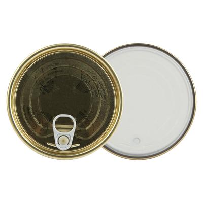 China Non Spill OEM EOE 300# Paint Fall Prevention Round Tin Can Lid Wide Open Easy Open End Custom Printed Round Tin Can Lid for sale