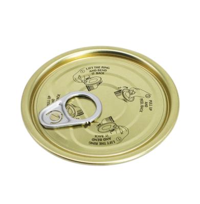 China Non Spill Anti-rust Golden Function Beer Can 401 Tin Can Cover Tinplate Coil Easy Open End OEM Lid Manufacturing EOE Tin Easy Open Ends For for sale