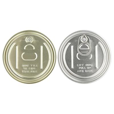 China Non Spill OEM 307 Silver Aluminum Ring Cans Lids Easy Open End With Round Pulls Aluminum Easy Open Lids for sale