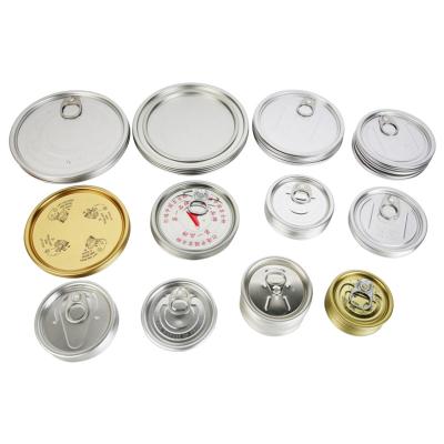 China Non Spill Open End Beverage Tin Can Lid Juice Can OEM RPT Easy Lid Different Size Custom Manufacture Aluminum Easy Pull Cover for sale