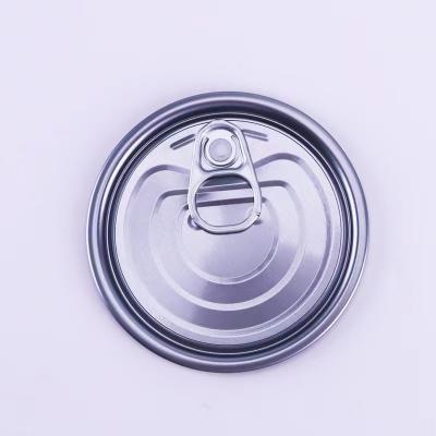 China Non New Sale 83mm Puddle 307 TFS Eoe Round Pull Ring Canning Lids For Meat Food Tape Easy Open Ends for sale