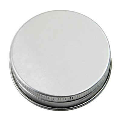 China Non Spill Metal Lid Diameter 52mm Silver Aluminum Tube Round Lid Screw Caps For Cosmetic Plastic Bottle Screw Cap for sale