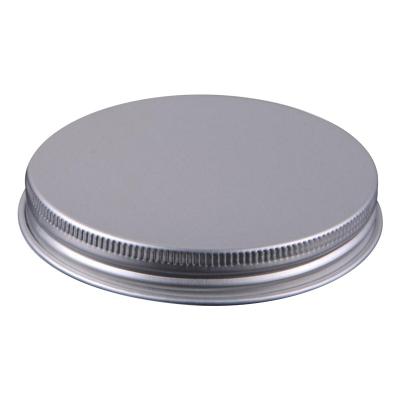 China Non Spill 66mm Silver Aluminum Screw Cap With Gasket For Dry Foods Plastic Bottle Aluminum Screw Cap for sale