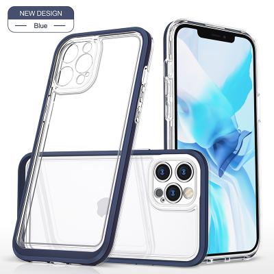 China Free Sample Anti-drop Shockproof Clear Transparent Phone Case For iPhone 13 Pro Max Hybrid Acrylic Case For iPhone 12 Max for sale