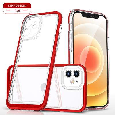 China new Anti-drop cell phone bags 3 in 1 clear simple thin hard cover for iPhone 12 11 pro Max Impact Phone Case for sale