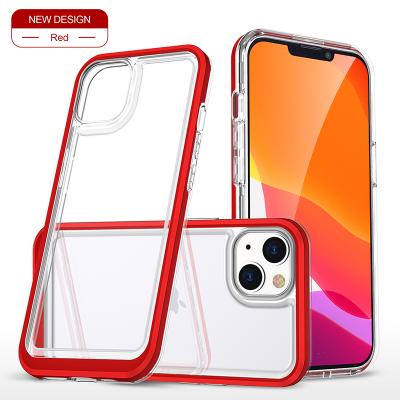 China Luxury Clear Acrylic Shockproof Shockproof Hard TPU Mobile Phone Case Cover For Iphone 13 Transparent Cases for sale