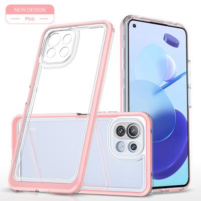 China Shockproof Anti-Yellowing Transparent Case 3 in 1 Clear Shockproof Hybrid Phone Case For Xiaomi MI 11 Lite Cover for sale