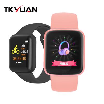 China 2021 Hot Plus Heart Rate Blood Pressure Sleep Monitor Macaron Smartwatch D20 D20S Y68S Touch Screen Smart Watch Heart D20 Y68 for sale