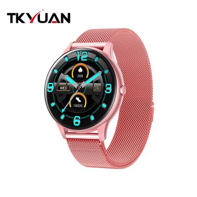 China Touch Screen 1.3 Inch Round Screen K21 Smartwatch Thermometer Support Blood Pressure Oxygen Body Temperature Smart Watch for sale