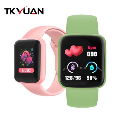 China New TKYUAN Touch Screen Electronic Product Lowest Price Fitness Smartwatch Relogio Wristband Fitness Smart Watch Y68 D20 Smart Watch for sale