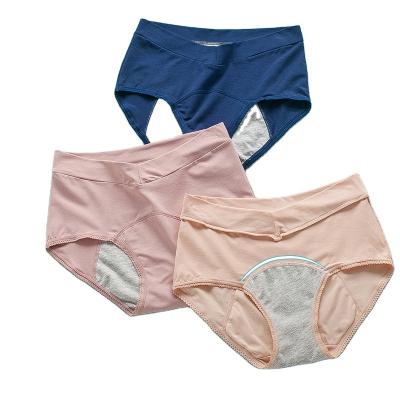 China Dropshipping Ladies Antibacterial High Quality Cotton Short Period Underwear 3 Layer Underwear Menstrual Panties for sale