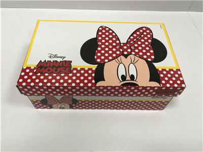 China Minnie Mouse Carton Shoe Box Lid And Base UV Coating Screen - Printing for sale