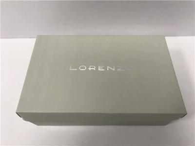 China Delicate Shoe Packing Box Silver Grey , Hot Gold Foil Corrugated Shoe Boxes for sale