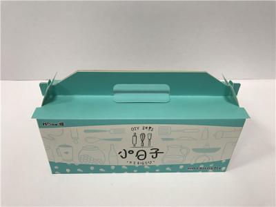 China Bag Shaped Cardboard Packing Boxes With Handles , Custom Printed Storage Boxes for sale