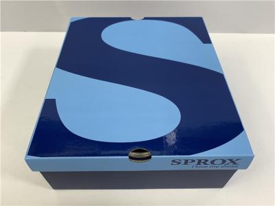 China Size Color Customized Mens Shoe Boxes With Lids Golden / Silver Hot - Stamping for sale