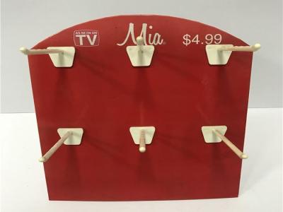 China Ornaments Paper Showcase Counter Displays With Plastic Hook And Support Plate for sale