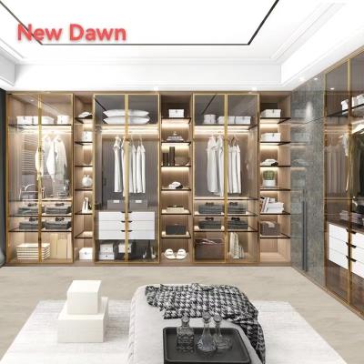 China Modern design modern dressing room diy open walk in closet wardrobe factory price for sale