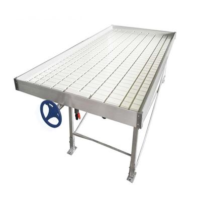 China Greenhouse Seedling Bench Flood Irrigation Hydroponics Growing Rolling Equipment and Drain Tray Supplier Hydroponic Grow System for sale