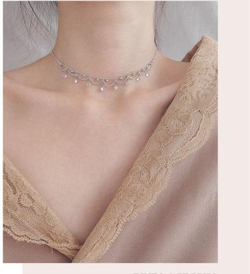 China LUOXIN Fashion TRENDY Collar Necklace Female s925 Clavicle Chain Sterling Silver Necklace for sale