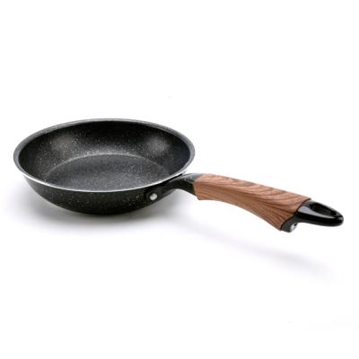 China Durable Japanese Aluminum Alloy Marble Liner Stick Non Die Cast Iron Skillet With Bakelite Handle for sale