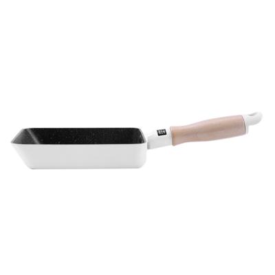 China Mini Aluminum Alloy Frying Pan Rectangle Japanese Tamagoyaki Omelet Non-Stick Viable Coating Frying Pan for sale