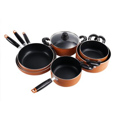 China 13pcs Durable Japanese High Quality Aluminum Alloy Cookware Sets Non Stick Kitchenware Set Frying Pan Casserole for sale