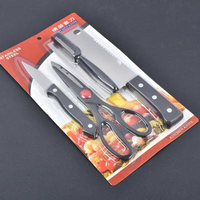 China Viable Cheap Kitchen Knife 5-Piece Set Steak And Vegetable Knife Razor Sharp Tip Straight Edge Handmade Damascus Steel Chef Knife for sale