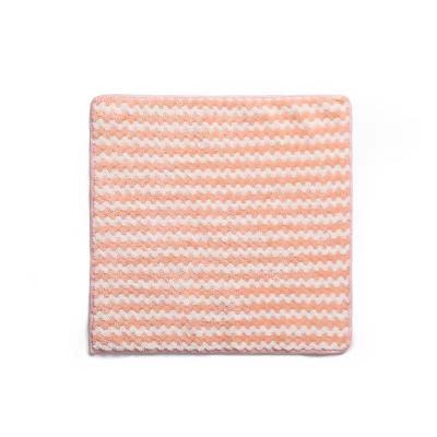 China Sustainable Household Cleaning Rags Kitchen Dishwashing Towel Water Absorbent Microfiber Thickened Kitchen Dishcloth for sale