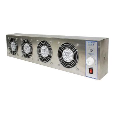 China No Popular Stainless Steel Static Electricity Suppressor Four Head AC Ion Fan Ac110V~220V 50/60Hz for sale