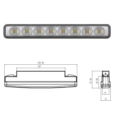 China Super Bright Car 8 LED Daytime Running Lights Drl Auto Parts 12-24V DC XRL1334J for sale