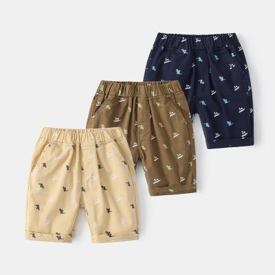 China New Fashion Color Fade Proof Toddler Boys Short Pants Summer Casual Dinosaur Printing Kids Boutique Shorts for sale