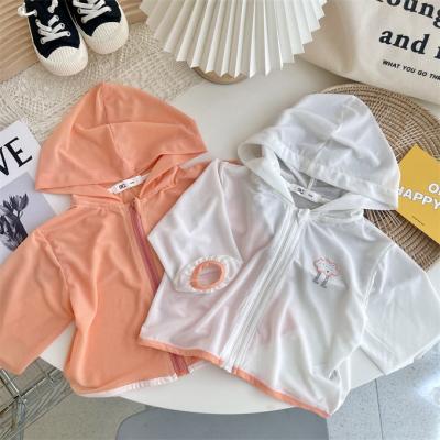 China Anti-wrinkle 2022 summer casual baby boy girls printed air conditioning shirts kids toddler hooded coats for kids for sale