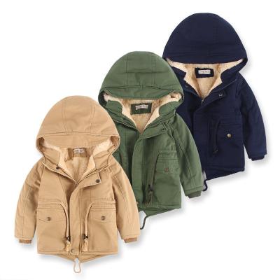 China 2022 New Boys' Jacket Autumn Winter Children Toddler Anti-Shrink Overcome Plus Velvet Cotton Toddler Winter Thick Warm Coat Children for sale